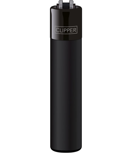 Clipper Transparent-Black Cap Feuerzeug Texas